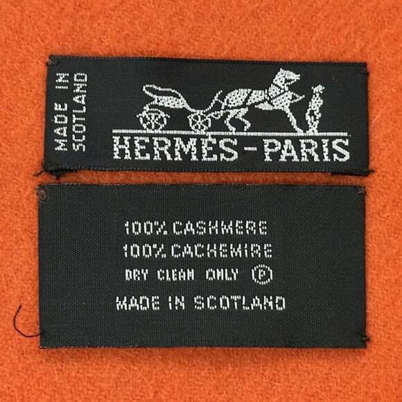 HERMES Authentic Orange Scarf - Picture 6 of 9